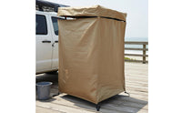 Waterproof Car Shower Tent Blackout Vehicle Shower Room LED Light Portable Bathroom Tent Foldable for Travelers, Campers, Road Journey