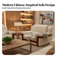 High-Density Foam Cushion Formal Guest Reception Chair Wide Armrests Single Seater Business Sofa Heavy-Duty Modern Single Sofa Chair Easy to Clean for Corporate Clients, Adults, VIP Lounge, Meeting Room, Lobby