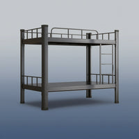 Bunk Bed with Mattress Heavy Duty Bunk Bed with Wooden Boards Space-Saving Furniture for Students, Adults, Dormitory, Hostel, Employee Quarters