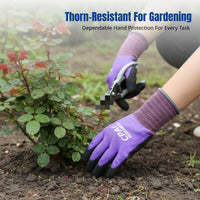 Women's Gardening Gloves, Anti-Puncture, Waterproof, Silicone, Suitable for Flower Planting, Weeding, Floral Protection