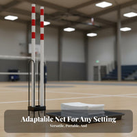 Indoor & Outdoor Use Multi-Sport Net Set Standard Specification Adjustable Multi-Sport Net Easy Setup Long-Lasting Construction for Family, Beginners, Kids, Backyard, Park, Beach, Driveway
