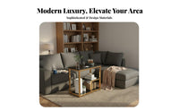 Modern Design Two-Shelf Side Table Space-Saving Household Furniture Multi-Layer Storage Versatile Use for Apartment Dwellers, Homeowners, Home Decorators, Living Room, Small Areas, Bedroom, Balcony
