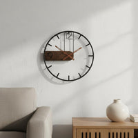 Metal Wall Clock Retro Style Silent Wall Clock Operated Home Decor