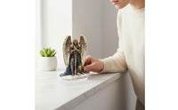 Saint. Archangel Acrylic Statue Meaningful Christian Gift Celestial Being with Lion Acrylic Decoration 2D Celestial Being