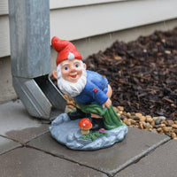 Funny Design Gnome Downspout Extension Easy to Install Downspout Gnome Ornament Weather-Resistant Decorative Gutter Statue Waterproof for Yard, Porch
