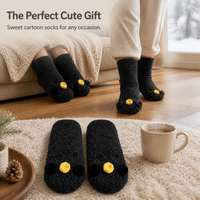 Women's Sherpa Lined Mid-Calf Socks for Winter Warmth and Home Wear