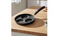 Divided Breakfast Pan Induction Compatible Nonstick Pan with Handle Multi-Sectional Skillet Stone-Coated for Singles, Busy Commuters, Small Kitchens, Rv Camping