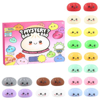 Baozi Squeeze Toy Christmas Advent Calendar Blind Box, Mini Soft Gel Stress Relief Toy for Adults