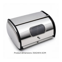 Stainless Steel Bread Box Countertop Breadbox Spacious Bread Bin Long-Lasting for Home Cooks, Pantry