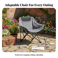 Foldable Design Collapsible Moon Chair Lightweight Camping Stool Easy Setup Outdoor gear sturdy for Art Students, Travelers, Fishing, Sketching, Picnics, Outdoors