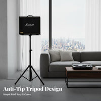 Non-Slip Feet Portable Speaker Stand Secure Locking Mechanism Tripod Speaker Stand Heavy Duty Foldable Design for DJs, Musicians, Home Theater, Studio, Stage, Office