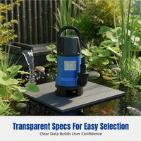Automatic Submersible Sewage Pump, Plastic Frame, 220V, Home and Boat Drainage