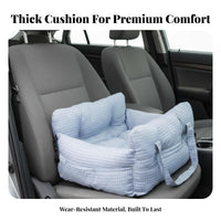 Built-in Safety Leash Small Dog Car Seat Adjustable Straps Dog Car Seat Non-Slip Bottom for Travelers, Road Trips, Vehicle Interior, Home
