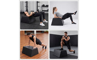 Hip Thrust Machine Concealed Zipper Trapezoidal Angled Support Cushioned Exercise Block for Athletes