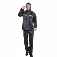 Windproof Rain Jacket and Pants Set Breathable Two-Piece Waterproof Suit Vented Waterproof Jacket and Bibs Mesh Lining for Cycling