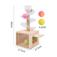Wooden Ball Tracker Montessori Ball Drop Toy Developmental for Playroom, Nursery
