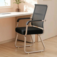 Mesh Office Chair with Armrests Minimalist Low Back Office Chair Breathable for Professionals, Telecommuters, Conference Room