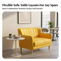 Modern Design circular table and Two-Chair Combo Space-Saving Commercial Furniture Adjustable Foot Pads Cafe Set Easy to Assemble for Restaurant Managers, Business Owners, pairs, Coffee Shop, Reception Area, Lounge, Small Spaces