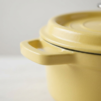 Enameled Cast Iron Dutch Oven, Heavy-Duty Cast Iron Round Pot, Ovenproof Enameled Cast Iron Dutch Oven, Enamelled Cast Iron Round Casserole Pot