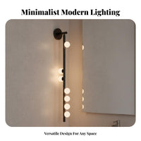 Glass Globe Wall Light Minimalist Design Globe Shade Wall Lamp Vertical or Horizontal Installation Mirror Light Fixture for Interior Designers