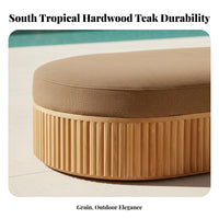 Waterproof Adjustable rear Wooden Recliner Weather-Resistant Sunlounger Luxury Design Chaise Lounge Easy to Clean for Sunbathers, Hotel Managers, Homeowners, waterfront, Beach, Garden, rearyard