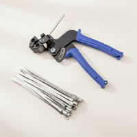 Stainless Steel Cable Tie Tool Ergonomic Metal Zip Tie Tensioner with Cutter Metal Strap Fastening Tool for Electricians