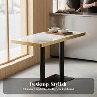 Sintered Sta Top 4-Seater Restaurant Table and Chairs robust Duty 4-Person Table and Chair Group long-lasting Construction Commercial Furnishing Easy to Clean for Food Stall owners, Business Owners, Restaurants, Canteens, Cafes, Bistro