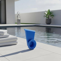 Flared Top Plastic Pool Fountain Attachment Threaded Connector Angled Outlet Fountain Molded Water Feature Easy Installation