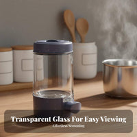 Glass Seasoning Control Bottle Food Grade Materials Stainless Steel Seasoning Jar Sealed and Humidity-Resistant Seasoning Control Bottle