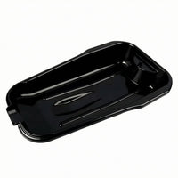 Slimline Oil Drain Pan Molded Pour Spout Plastic Oil Pan Raised Sides Automotive Tool Recessed Channel