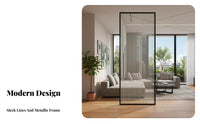 Integrated LED Lighting Illuminated Fluted Glass Panel Modern Aesthetic Space Partition Freestanding Room Divider Sturdy Frame for Interior Designers, Business Owners, Entrance Hall, Restaurant, Bedroom, Studio Apartment