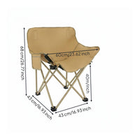 Foldable Portable Folding Chair Compact Outdoor Moon Chair Easy Setup Lightweight Fishing Stool Sturdy Frame for Artists, Fishermen, Picnic, Travel, Backyard, Barbecue