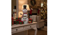 Snowman Mailbox Upright Christmas Mailbox Decor Holiday Decoration Indoor for Entryway, Tabletop