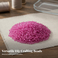 Dyed Core Glass Beads Bright Colors 2.2mm Embroidery Beads Uniform Size Round Rocailles for Embroiderers, DIY Enthusiasts, Beadwork, Accessory Design