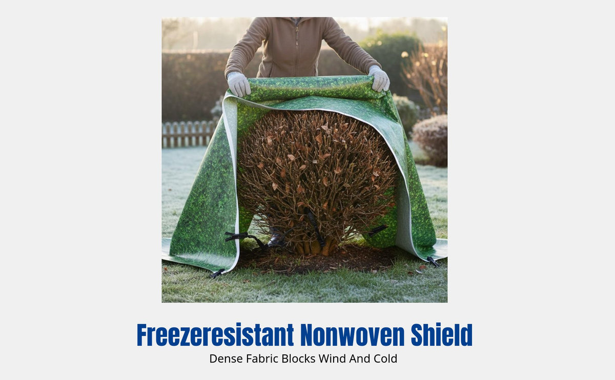 Non-Woven Frost Protection Cloth, Thermal Insulation Garden Cover, Windproof Green Fabric for Landscaping