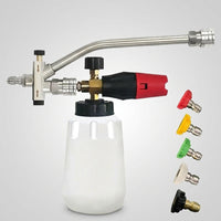 Car Cleaning Kit for Professional Wash and Detailing, Foam Sprayer with Stainless Steel Foam Lance, 1/4 Quick Connect with Brass Fitting