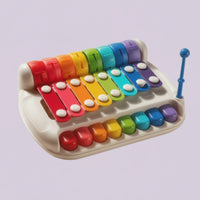 Educational 3-in-1 Musical Instrument Promotes Hand-Eye Coordination 8-Note Xylophone Piano Sensory Development Toddler Keyboard Xylophone Polished Edges for Toddlers, Babies, Preschoolers