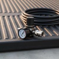 140 PSI Air Regulator with Gauge Square Body Air Compressor Regulator Metal Housing Pressure Reducing Valve Adjustable Knob for Workshop