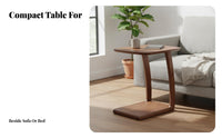 Movable Bedside Table Solid Wood Wooden Sofa Snack Table Modern Minimalist Design Home Furniture for Living Room, Bedroom, Small Areas