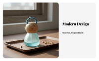 Gold Bean Storage Bottle Miniature Size Wooden Lid Mini Jar Cute Doll Figure Bottle House Decoration for Desktop, Shelf Display