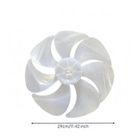 Curved Blades Transparent Plastic Fan Blade Translucent 12 Inch Fan Blade