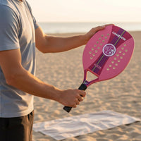 Coastal Paddle Tennis Racket Lightweight Design Coastal Paddle Tennis Paddle Non-Slip Grip EVA Core Paddle Racket for Amateur Enthusiasts, Beginners