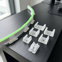 1-Year Warranty Flexible LED Strip Holder for Installation, Polypropylene U-Shaped LED Strip Mounting Bracket with Screw-in Fasteners for 6mm 8mm