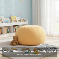Washable Cover children's Lazy Sofa Frameless Design Convertible Bean Bag Sofa Lightweight childs' Furniture Versatile Seating for Toddlers, Girls, Parents, Kindergarten, Playroom, Reading Nook, Bedroom