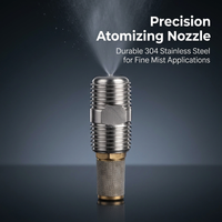 Stainless Steel Mist Nozzle, 1/4 BSPT Mist Nozzle, Fine Misting Nozzle, Rust Resistant Mist Nozzle, Long-Term Use Mist Nozzle