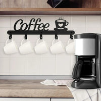 Decorative Coffee Mug Rack Metal Coffee Mug Holder Easy Installation Heavy-Duty for Kitchen