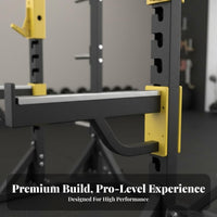 4 Post Strength Rack Multi-Functional Full Squat Rack Heavy Duty Construction Bench Press Squat Cage for Weightlifters, Bodybuilders, Home Gym