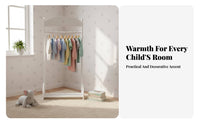 Nordic Aesthetic Star-Themed Coat Rack Child-Friendly Height Stand-Altwo-in-Singlestanding Clothes Hanger Sturdy Construction childs' Furniture Rounded Edges for Toddlers, Parents, Boutique, Nursery, Playroom, Entryway