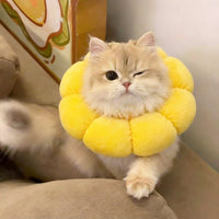 Soft Textile Neck Recovery Cone, Adjustable Head Cone with Drawstring, Pet Recovery for Cat Grooming to Prevent Biting and Licking