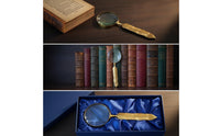 Enlarging Glass with Feather Handle Vintage-Themed Easy to Use Handheld Enlarging Glass for Collectors, Readers